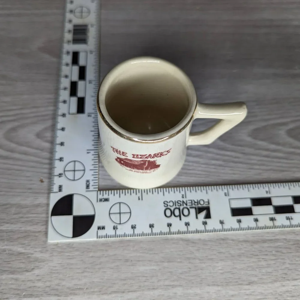 Vintage The Ozarks Ceramic Miniature Mug